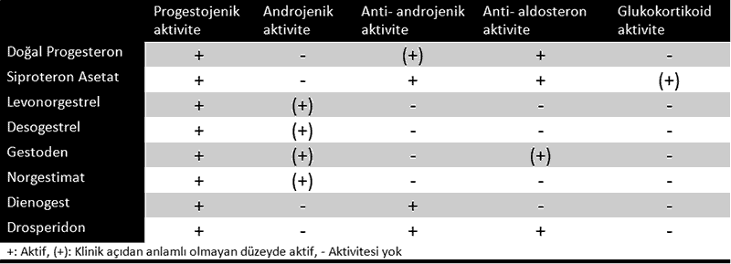 Progestin etkileri